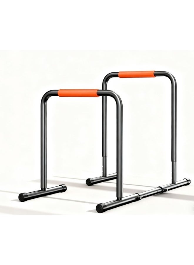 RION Heavy-Duty Parallel Dip Bars – Home Gym Strength Training Equipment Stand for Dips, Push-Ups, L-Sits, Triceps, Chest & Shoulder Workouts (Black) - Image 3
